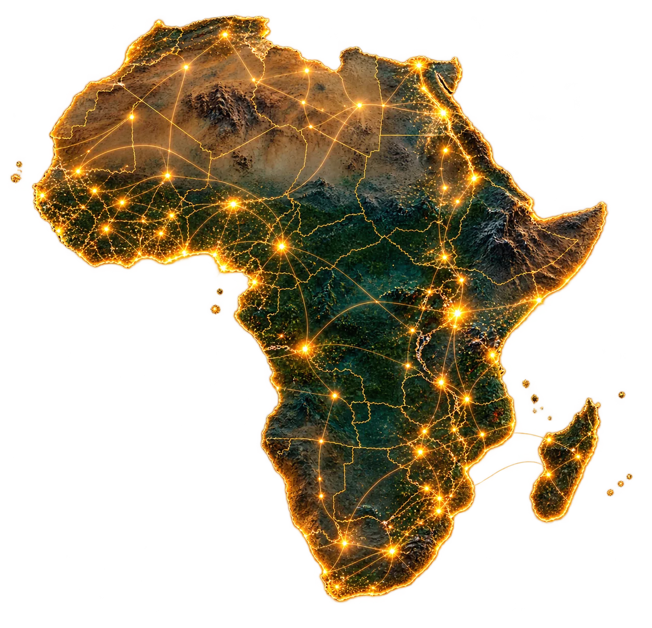 Africa network map
